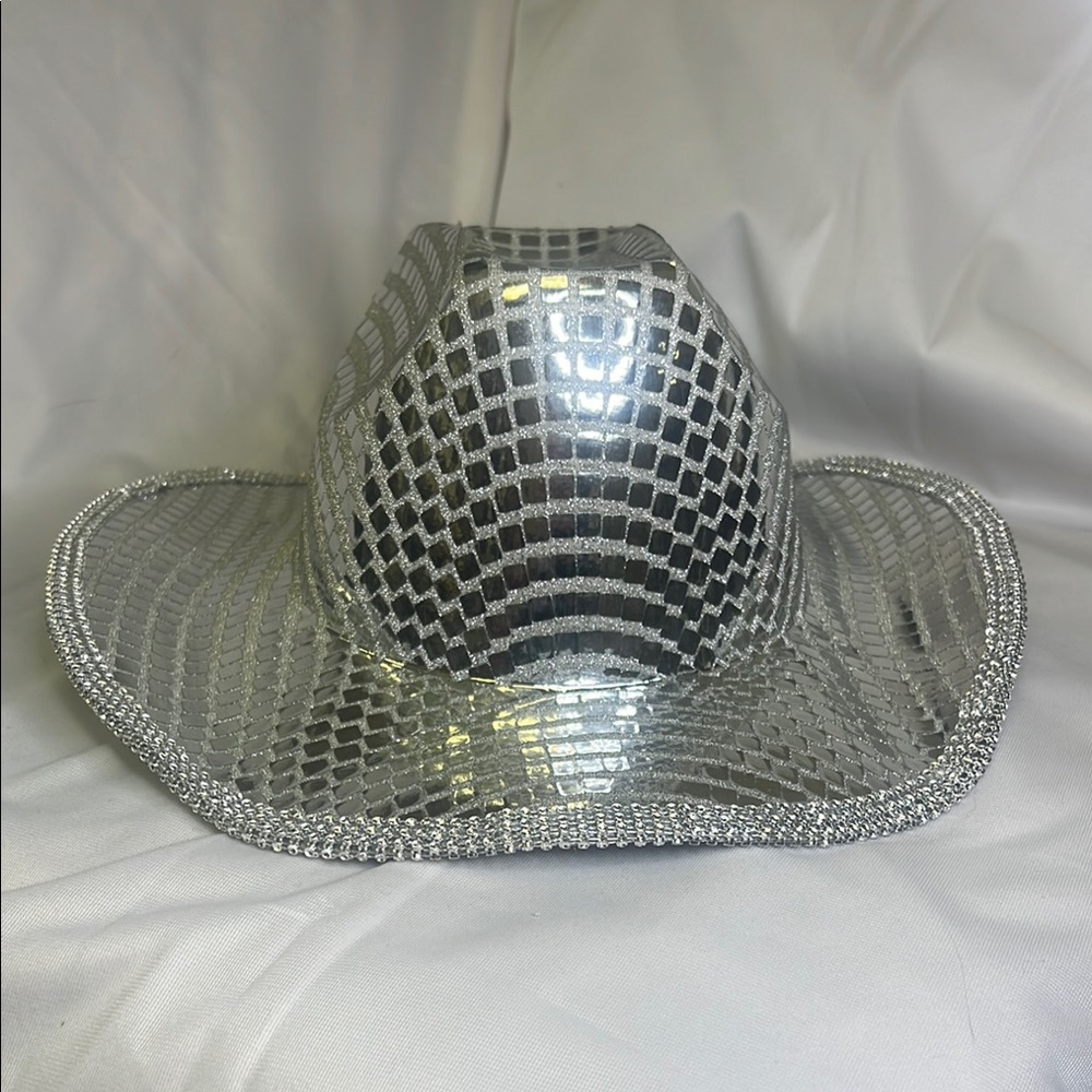 Shimmering Silver Cowboy Hat